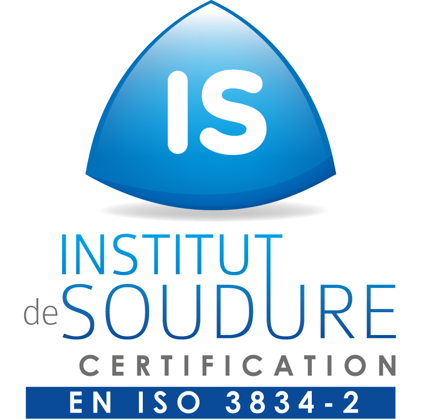 IS logo CERTIFICATION EN ISO 3834-2